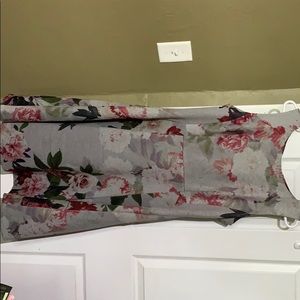 Grey floral dress